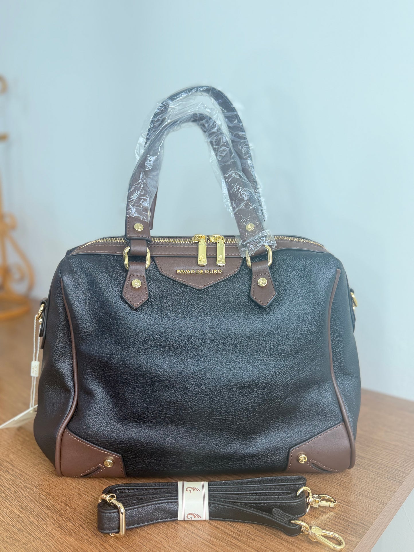 Bolsa Baú Pavão de Ouro