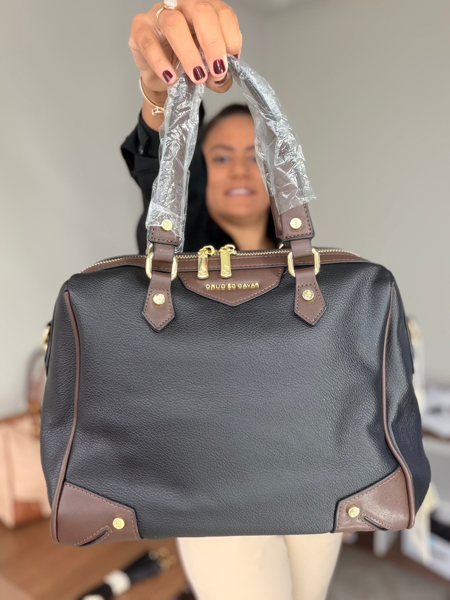 Bolsa Baú Pavão de Ouro