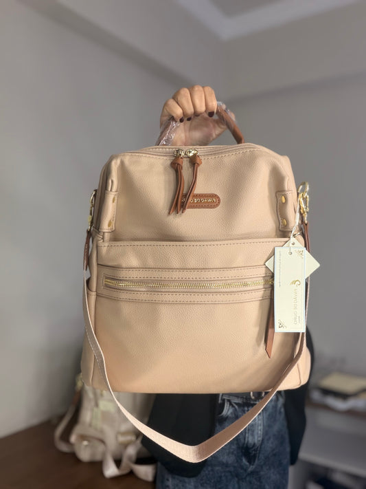 Bolsa mochila pavão de ouro